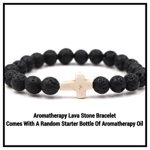 $37 Value Aromatherapy Lava Bead Bracelet & Oil